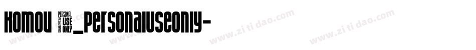 komou 2_PersonalUseOnly字体转换